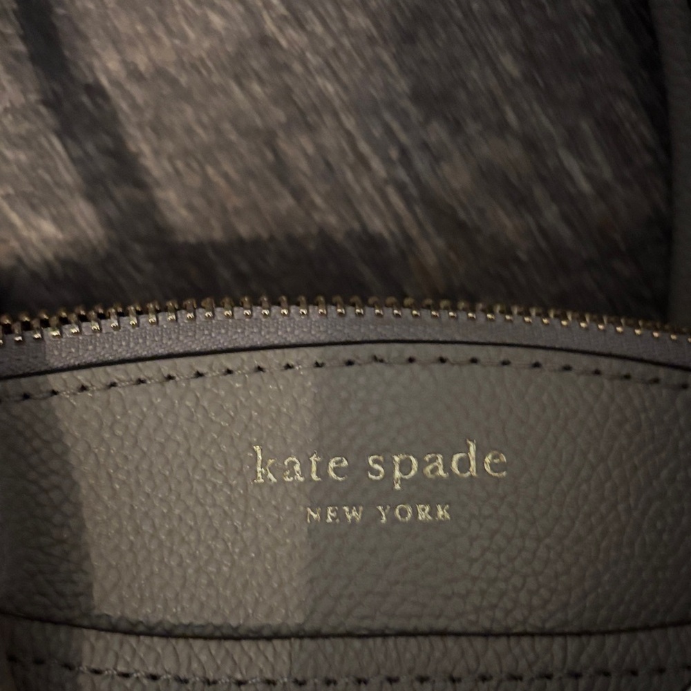 Kate Spade Taupe Satchel with Scarf Accent - Picture 3 of 4